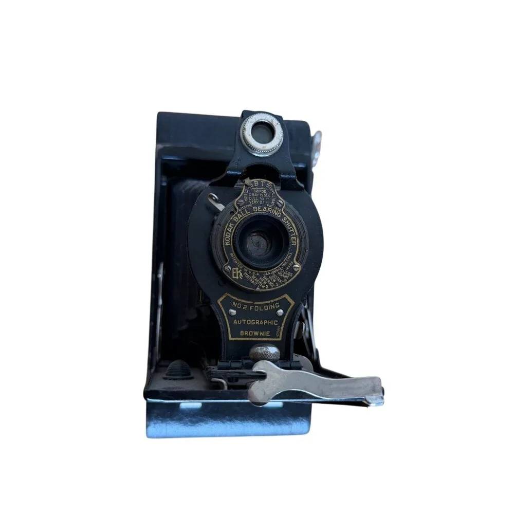 Folding Autographic Brownie Camera No 2 Kodak Ball Bearing Shutter Collectible